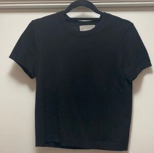 Evelane Cashmere Black Short Sleeve Tee Classic Soft T Shirt